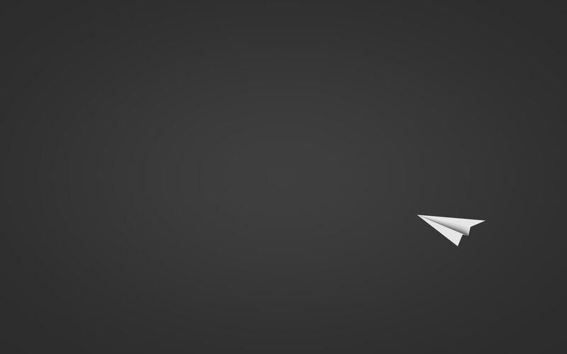 White Paper Airplane — Gray