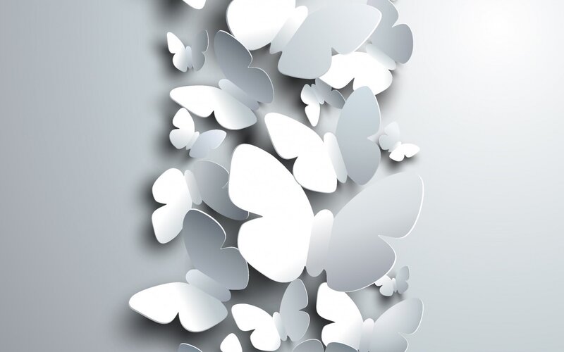 White Paper Butterflies