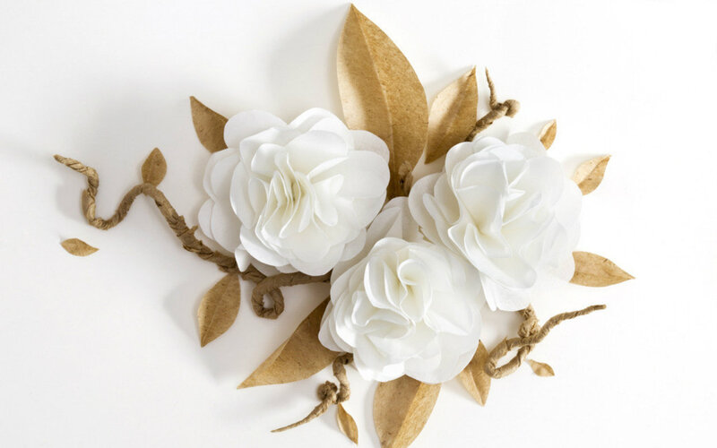 White Paper Flowers — Calm, Illustration