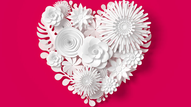 White Paper Flowers — Festive
