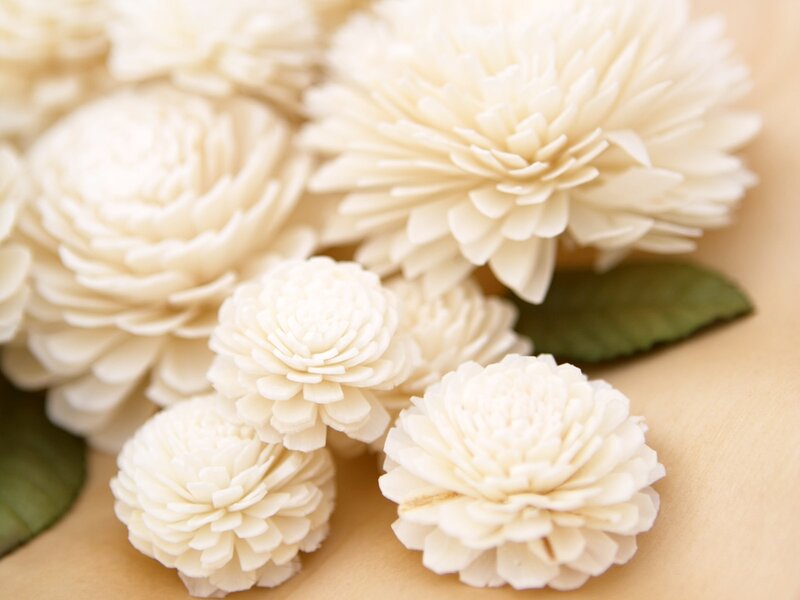 white paper flowers
