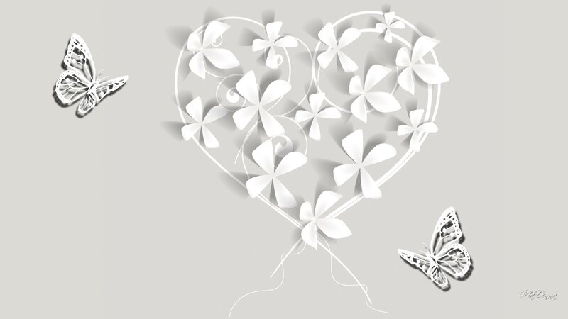 White Paper Heart