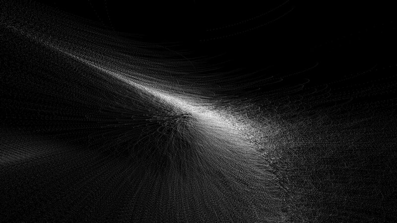White Particles on Black Background