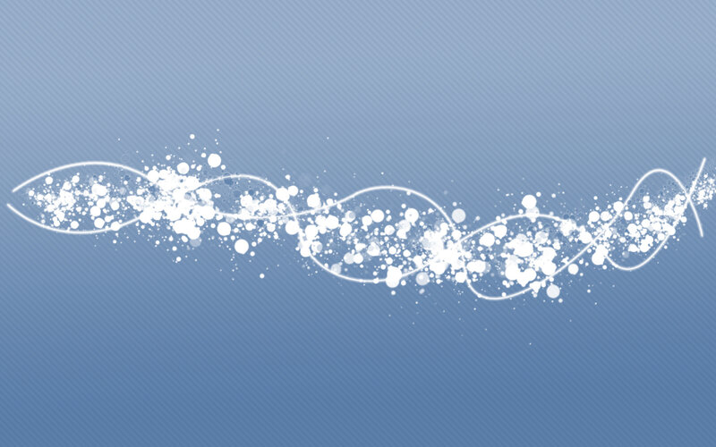 white particles on blue background