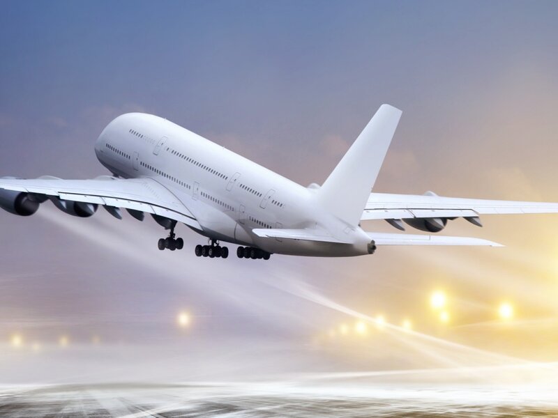 White Passenger Airplane — Dramatic
