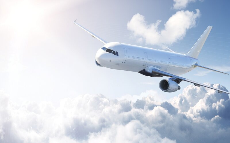 White Passenger Airplane — Serene, Afternoon, 3d Render