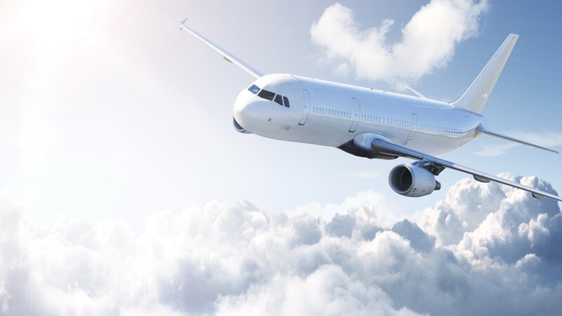 White Passenger Airplane — Serene, Morning, 3d Render