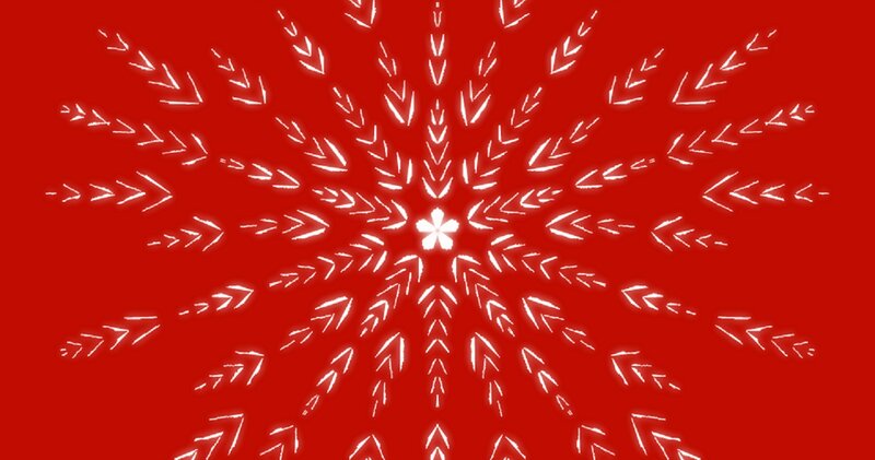 White Pattern on Red Background