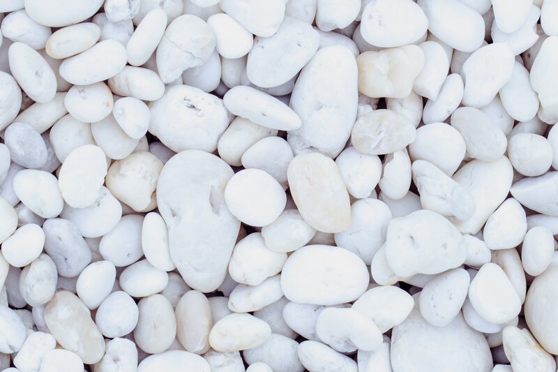 White Pebbles on Surface