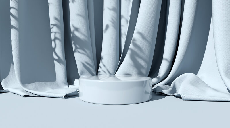 White Pedestal on Floor