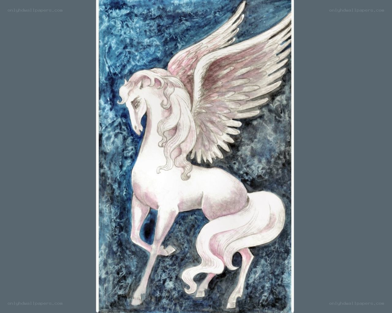 White Pegasus with Wings