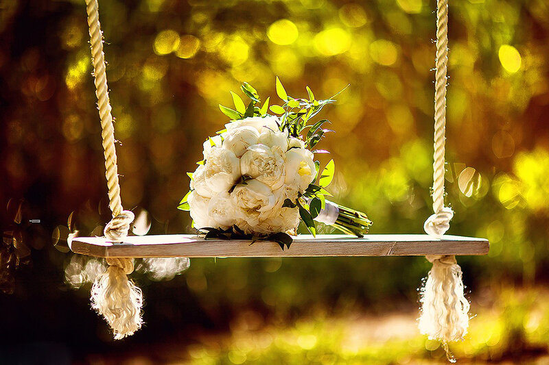 White Peony Bouquet — Serene, Afternoon