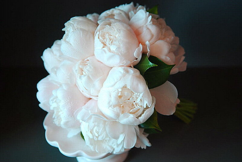 White Peony Bouquet — Serene