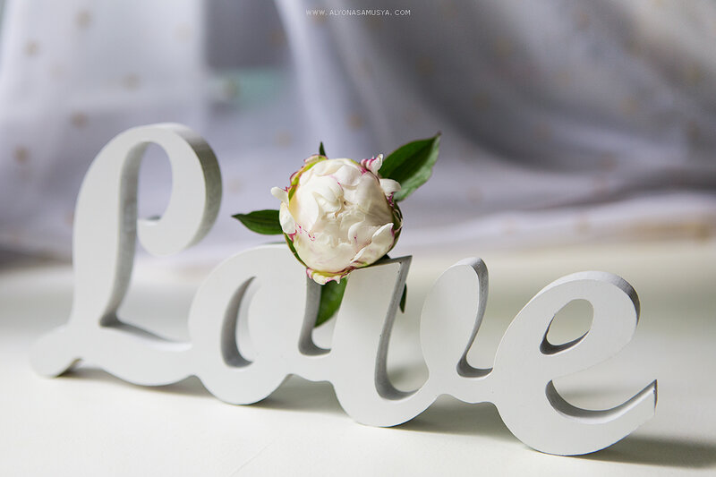 White Peony Flower — Serene, Photograph, Leaves