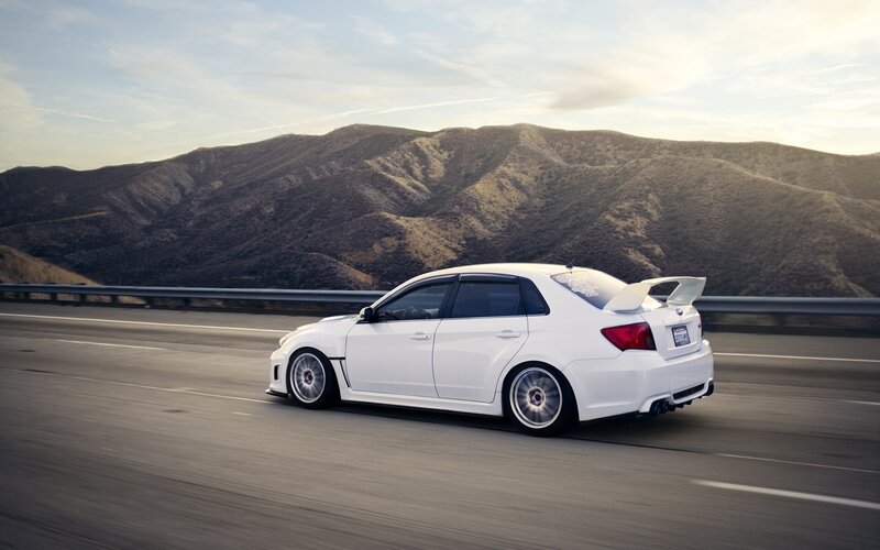 White Performance Car — Dynamic, Afternoon