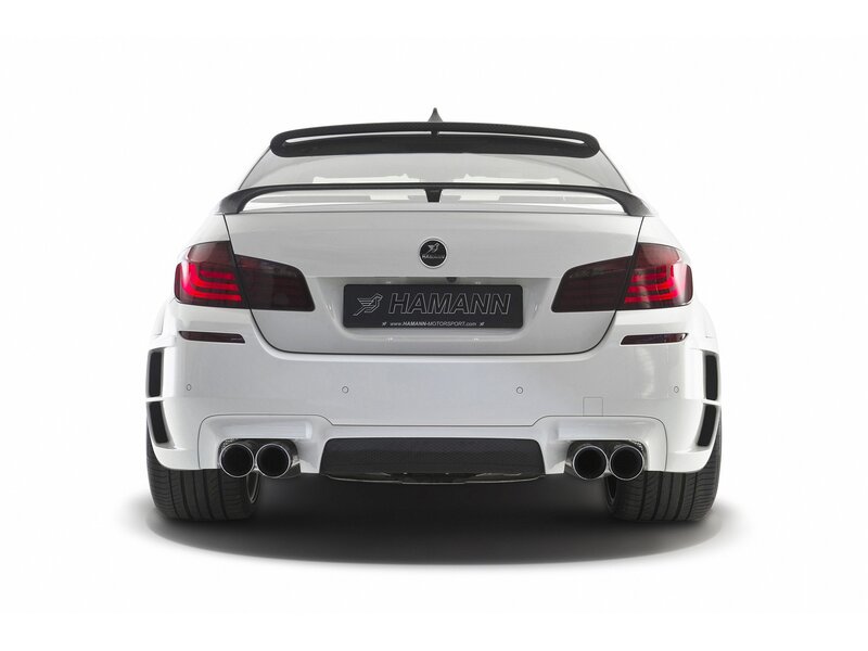white performance car rear view