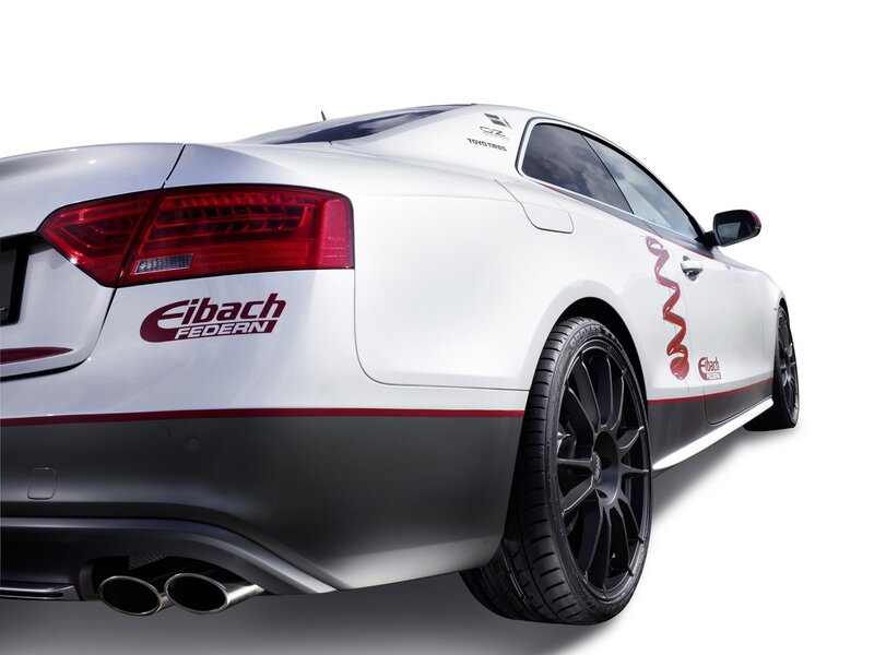white performance car with decals
