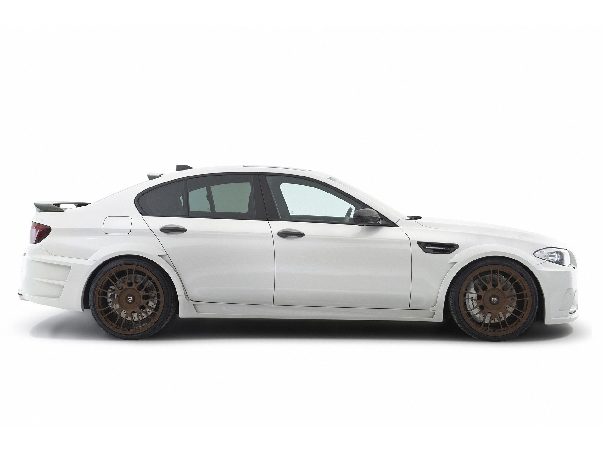 white performance sedan
