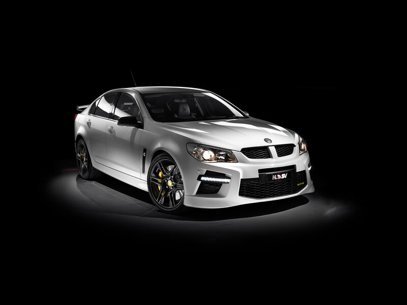 White Performance Sedan — Dramatic
