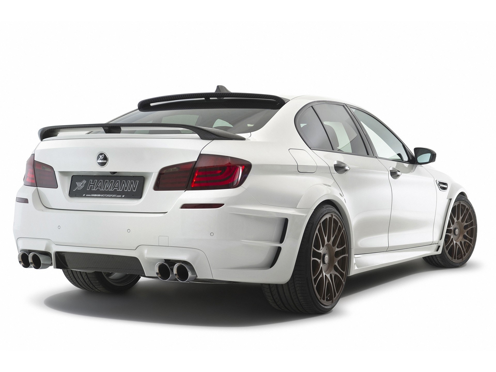 white performance sedan