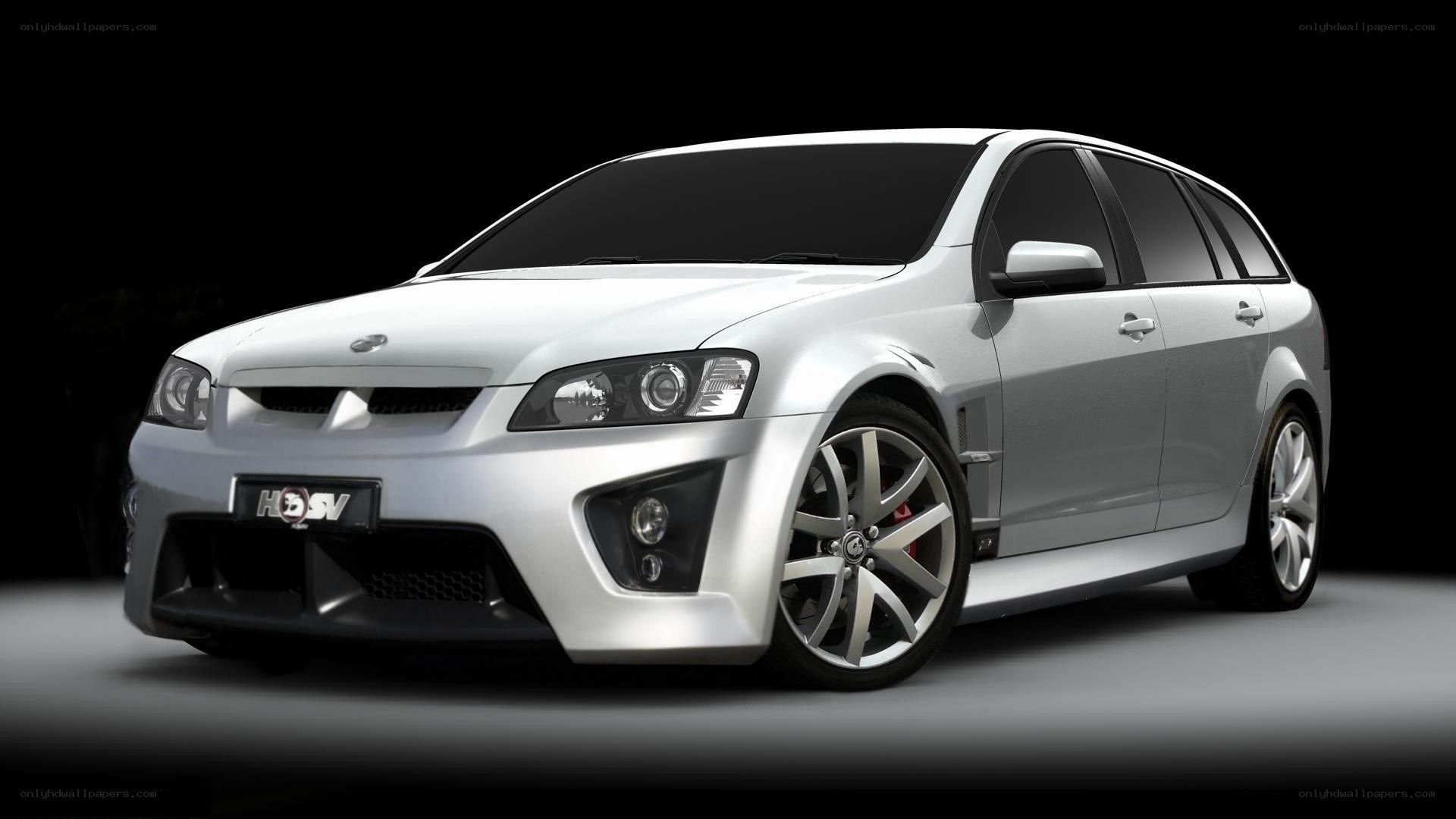 white performance station wagon