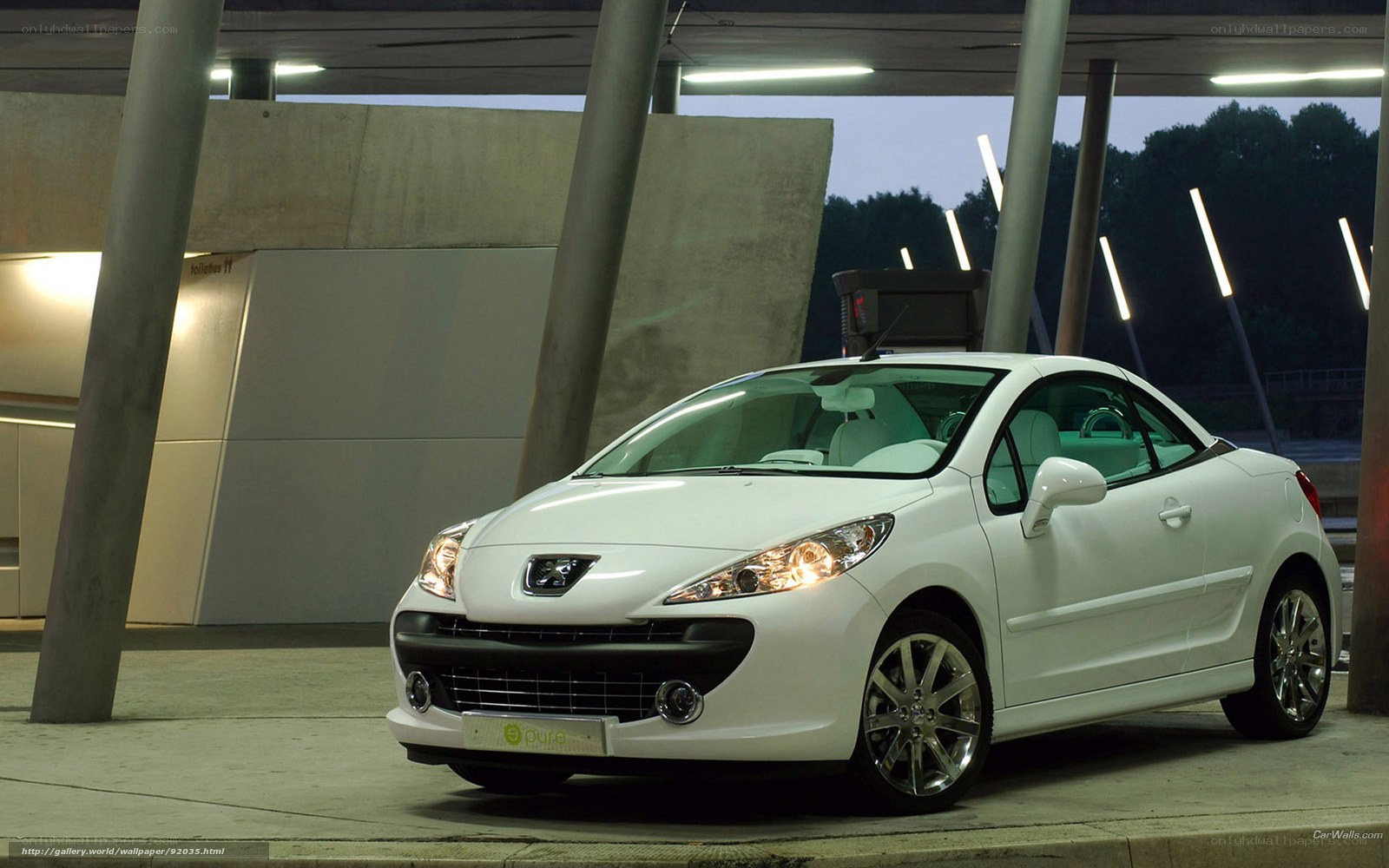 White Peugeot 207 CC