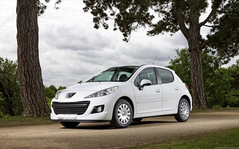 white peugeot 207 parked outdoors