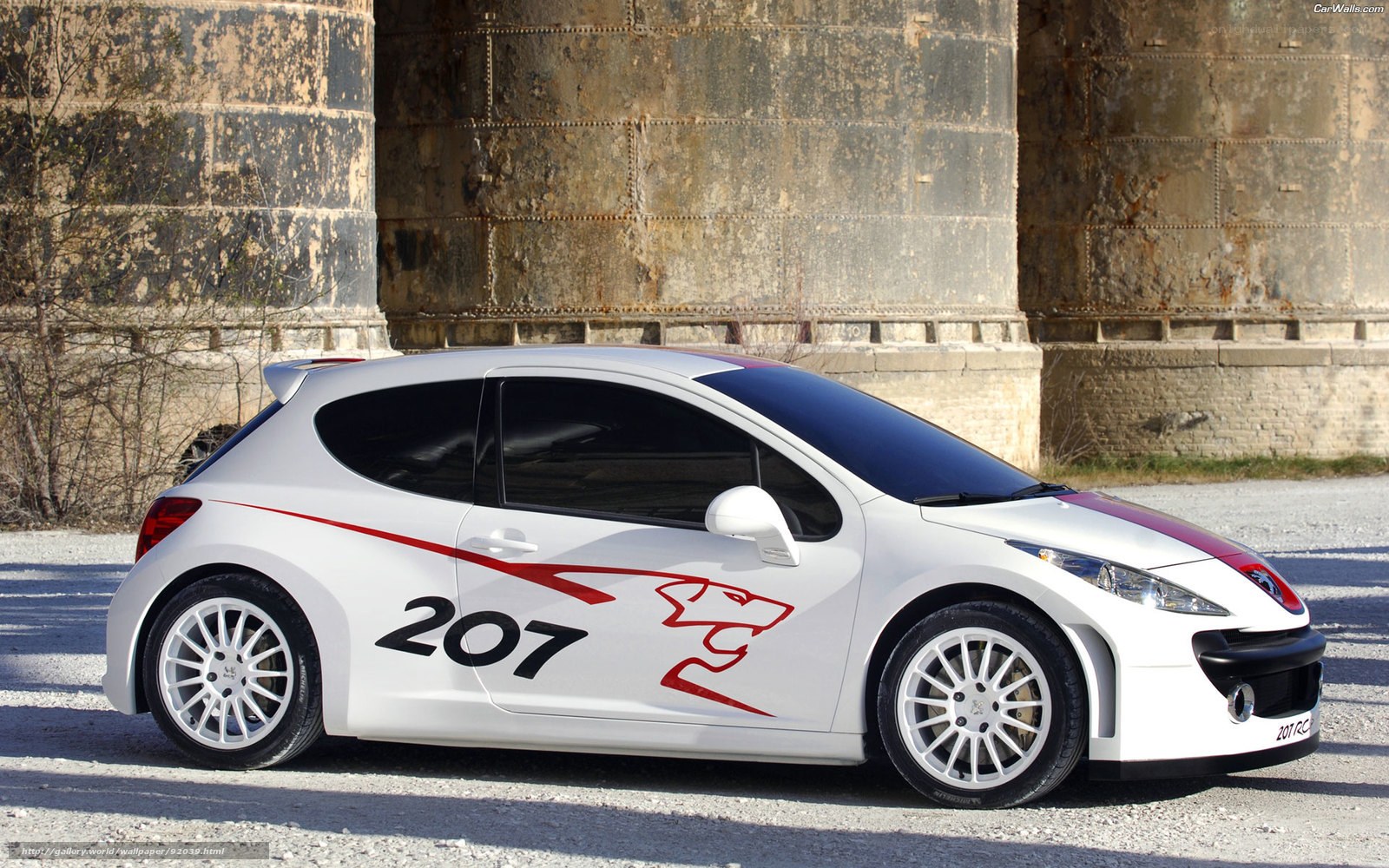 White Peugeot 207 RC