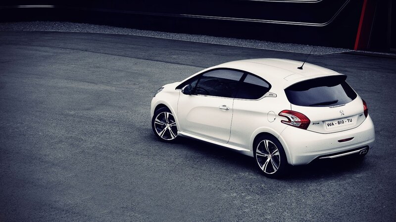 White Peugeot 208 Car — Dramatic, Photograph