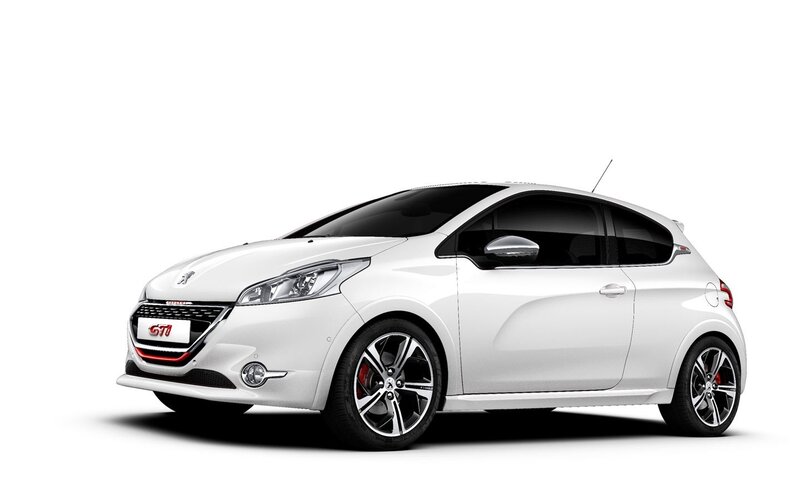 white peugeot 208 gti