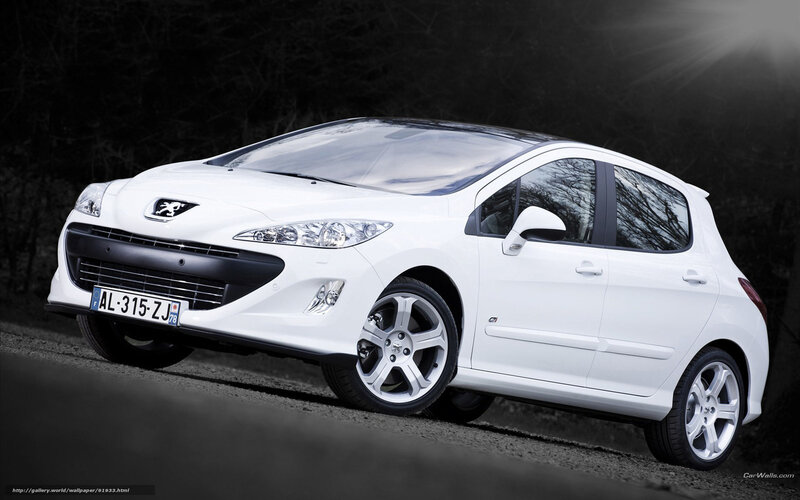 white peugeot 308 gt