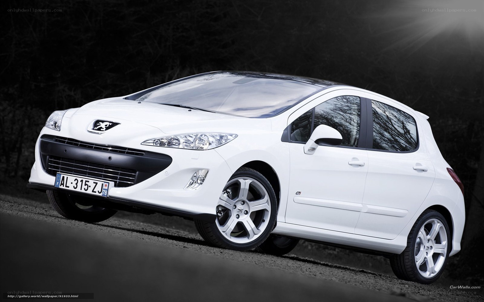 white peugeot 308 gt
