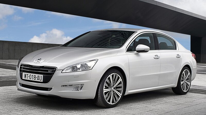 White Peugeot 508 GT sedan