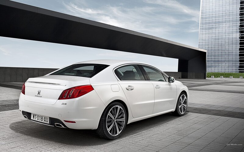 white peugeot 508 sedan