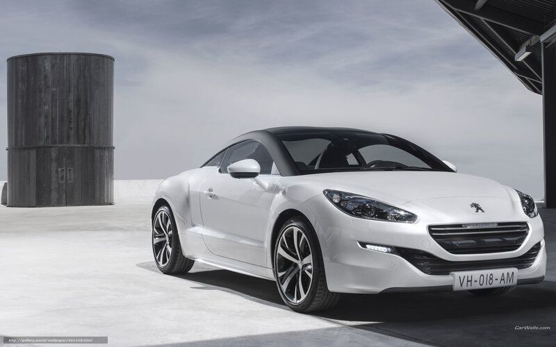 White Peugeot Car — Dramatic, Afternoon