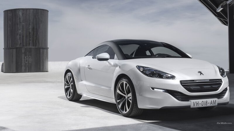 White Peugeot Car — Dramatic, Photograph