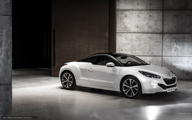 White Peugeot Rcz Car — Dramatic, Photograph, Concrete Wall