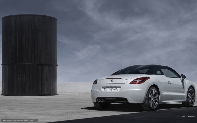White Peugeot Rcz Car — Dramatic, Photograph