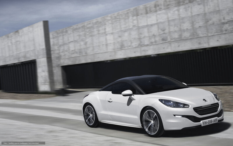 White Peugeot RCZ in motion