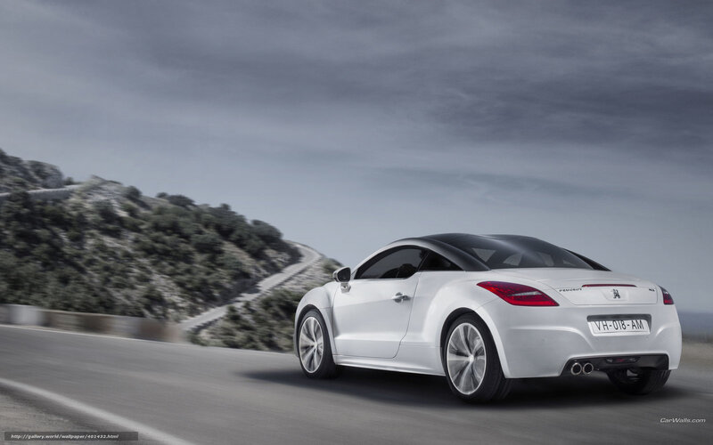white peugeot rcz on mountain road