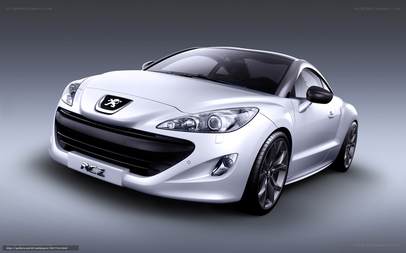 White Peugeot RCZ sports car