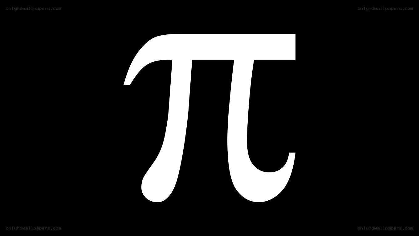 white pi symbol on black
