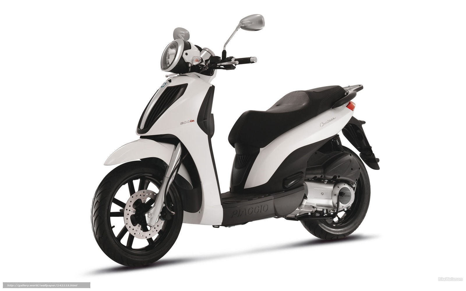 White Piaggio scooter