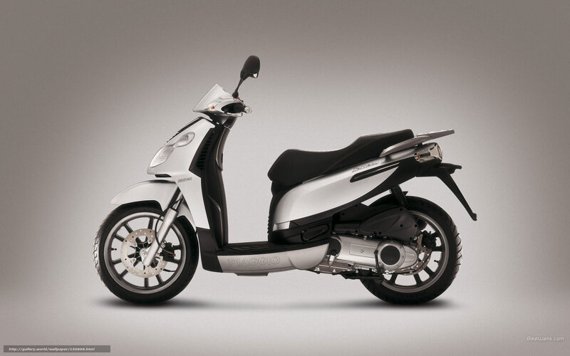 White Piaggio scooter