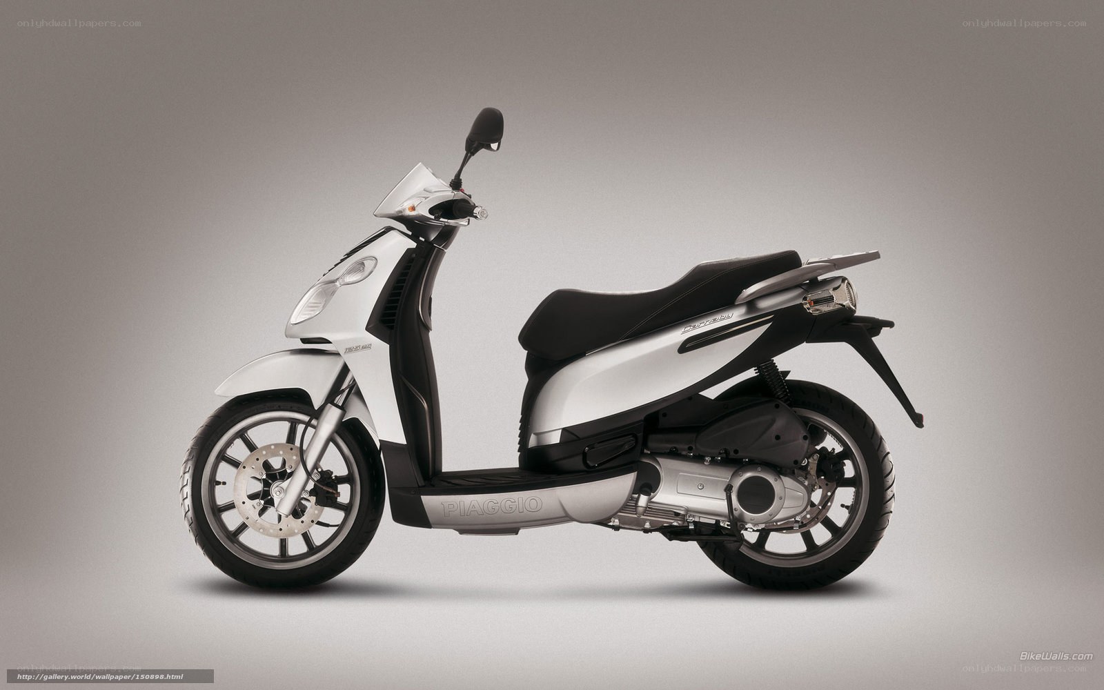 White Piaggio scooter