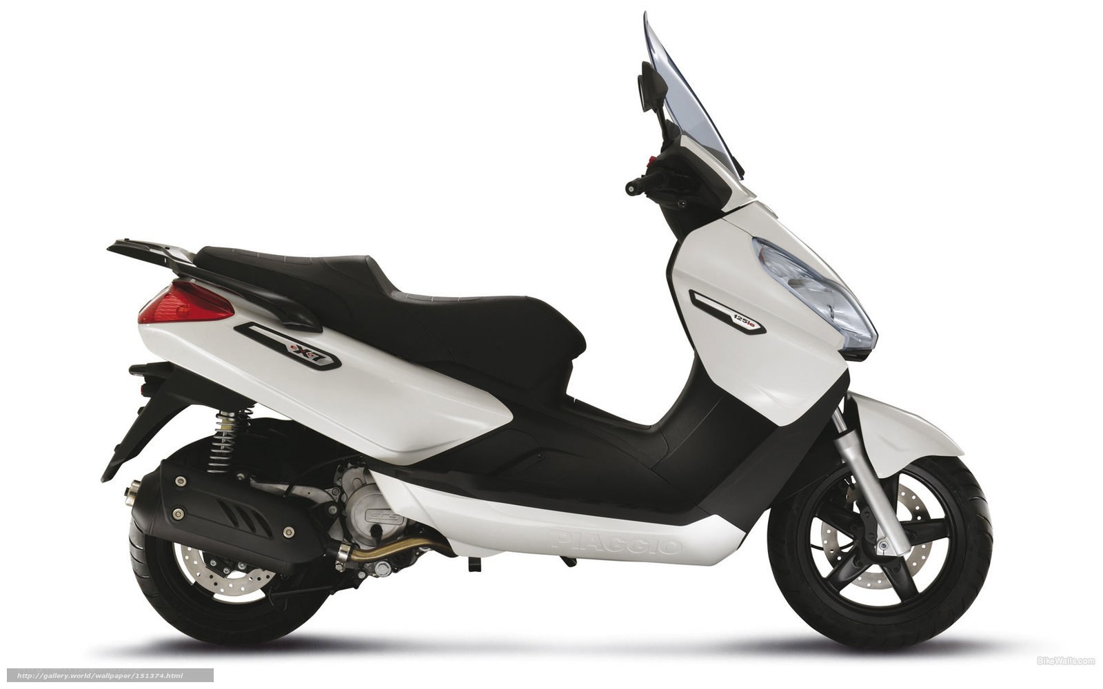 White Piaggio scooter