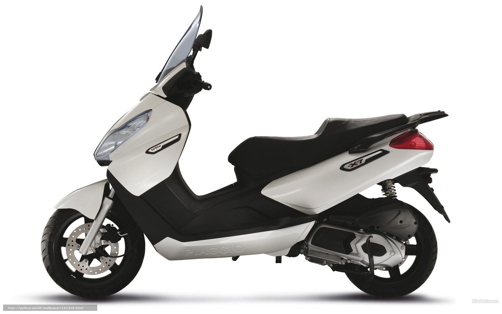White Piaggio scooter