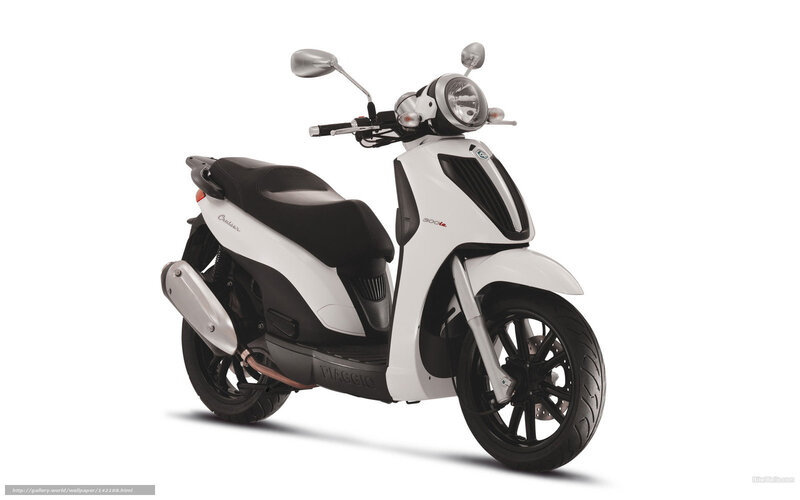 White Piaggio scooter