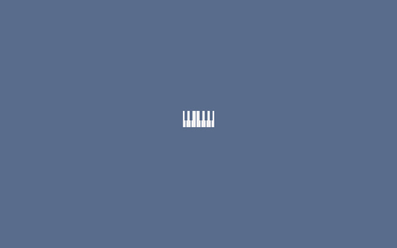 White Piano Keys — Blue