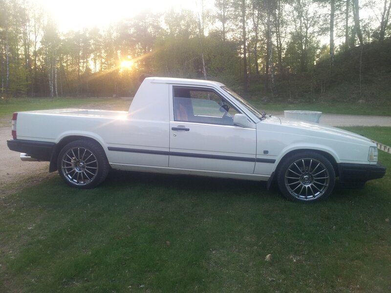 white pickup truck at sunset